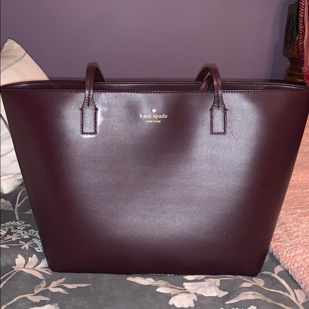 Burgundy Kate Spade medium tote